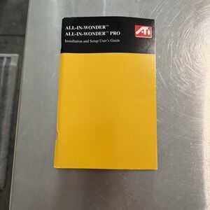 ATI All-In-Wonder / All-In-Wonder Pro Installation & Setup User Guide